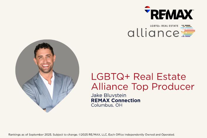 Jake Bluvstein with REMAX Partners in Columbus, Ohio Earns Spot on LGBTQ+ Real Estate Top Producers List